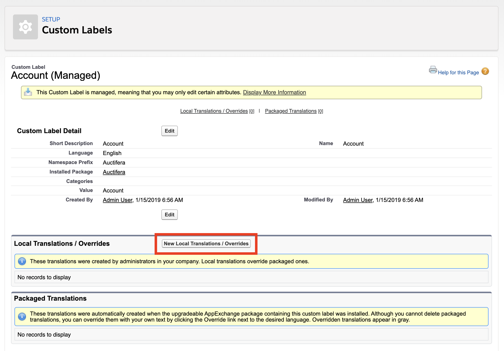 How to search labels in salesforce
