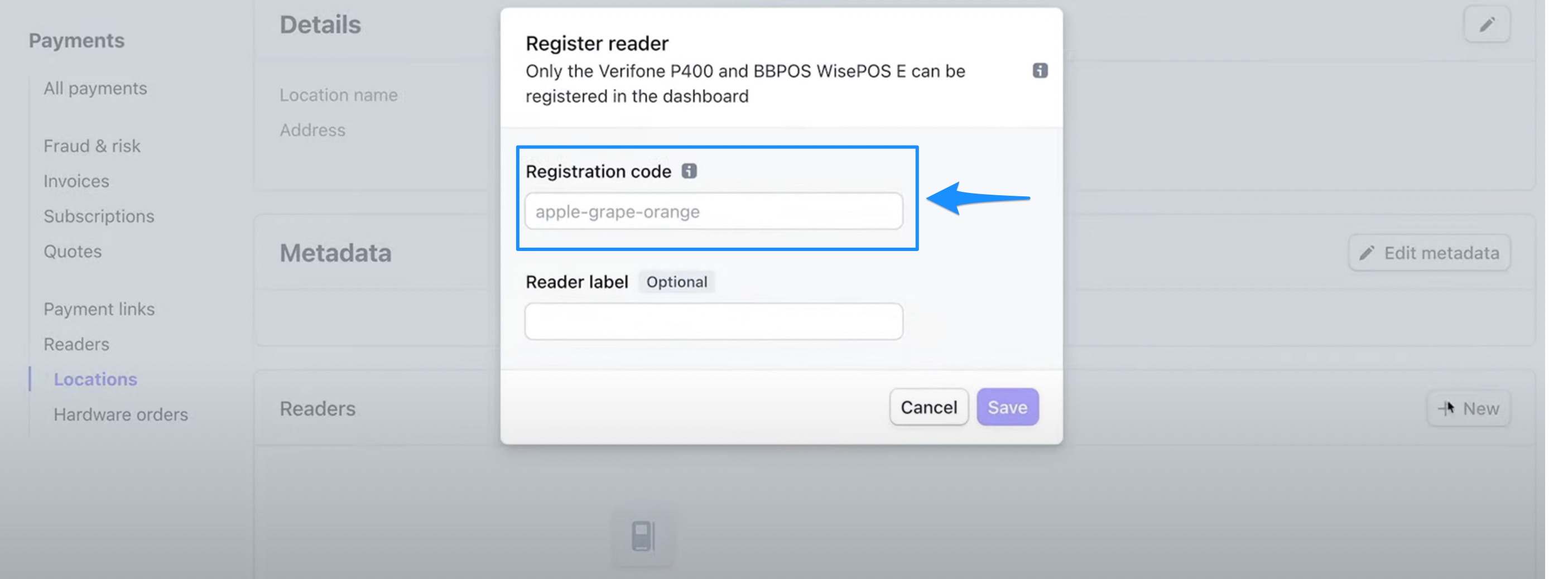 Stripe Reader Setup (BBPOS WisePOS E)